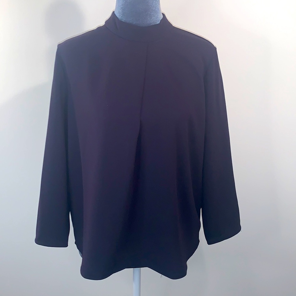 Ann Taylor dark blue top 3/4 sleeve length size S.